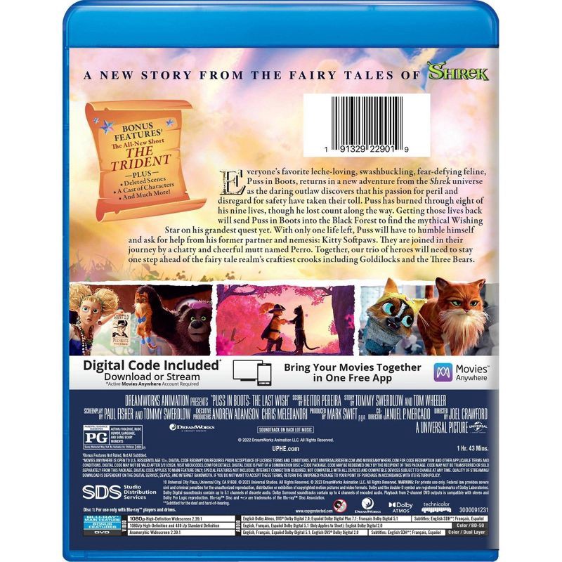 slide 3 of 3, Universal Home Video Puss in Boots the Last Wish (Blu-ray), 1 ct
