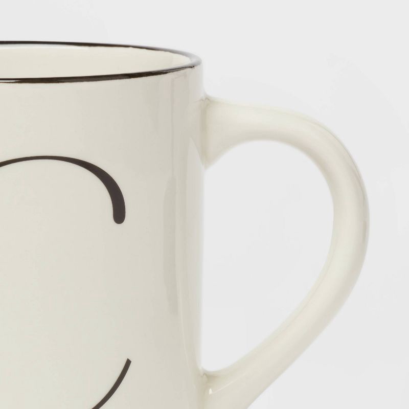 slide 3 of 3, 16oz Stoneware Monogram C Mug Ivory - Threshold™: Initial Coffee Mugs, Microwave & Dishwasher Safe, 16 oz