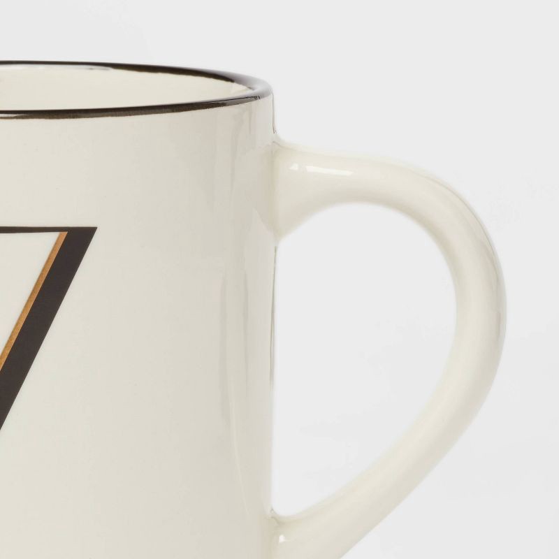 slide 3 of 3, 16oz Stoneware Monogram Z Mug Ivory - Threshold™, 16 oz