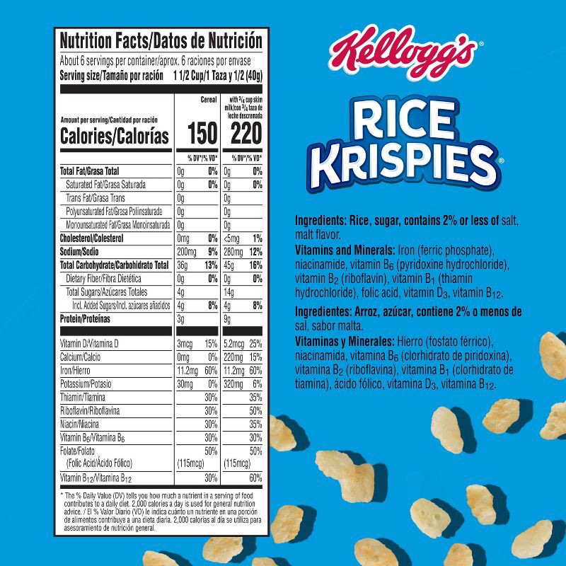 slide 2 of 13, Kellogg's Rice Krispies Breakfast Cereal - 9oz, 9 oz