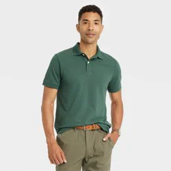 Men's Every Wear Polo Shirt - Goodfellow & Co™ Dark XXL: Cotton Blend, Recycled Polyester, Spandex, Midweight, Standard Fit