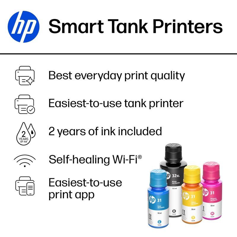 slide 9 of 19, HP Inc. HP Smart Tank 5101 Wireless All-In-One Color Refillable Supertank Printer, Scanner, Copier (1F3Y0A), 1 ct