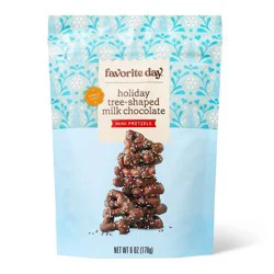 Christmas Milk Chocolate Enrobed Pretzel Tree with Sprinkles - 6oz - Favorite Day™
