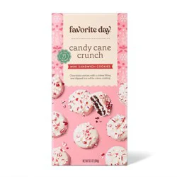 Christmas Candy Cane Crunch Mini Sandwich Cookies - 6.5oz - Favorite Day™