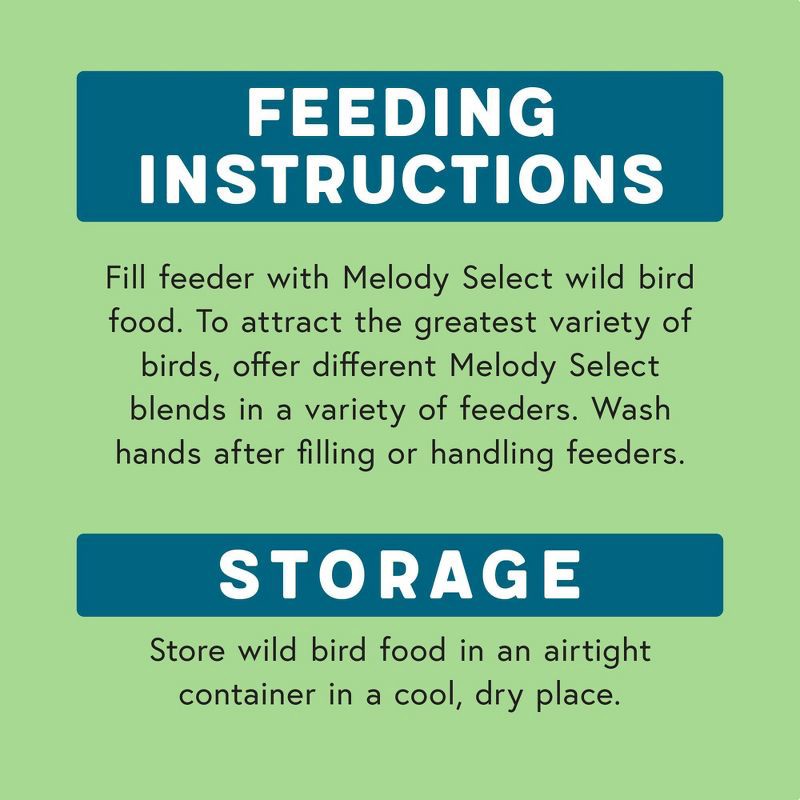 slide 9 of 9, Melody Select 4lb Songbird Supreme Wild Bird Food: Nut & Fruit Blend, Attracts Variety of Birds, USA Made, 4 lb