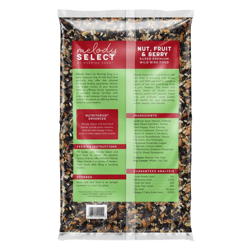 slide 2 of 9, Melody Select 4.5lb Nut, Fruit & Berry Wild Bird Food, 4.5 lb