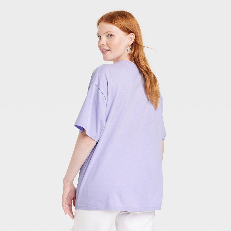 slide 3 of 3, Merch Traffic Women's Metallica Skulls Short Sleeve Oversized Graphic T-Shirt - Purple S, 1 ct