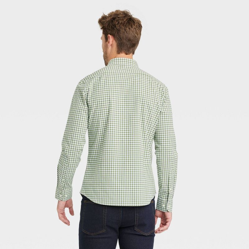 slide 2 of 3, Men's Every Wear Long Sleeve Button-Down Shirt - Goodfellow & Co™ Olive Green M, 1 ct