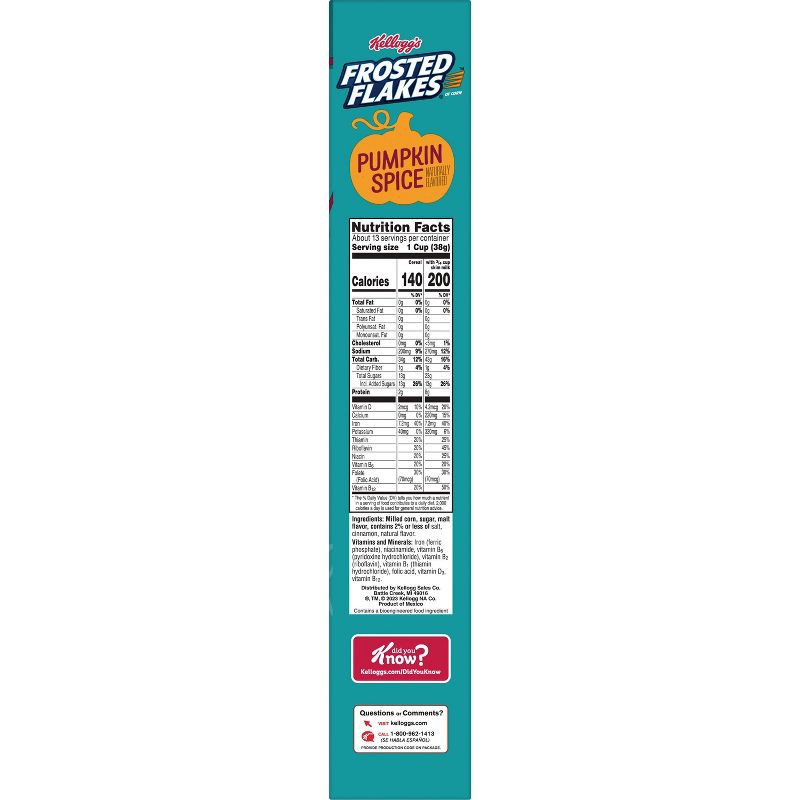 slide 5 of 9, Kellogg's Frosted Flakes Pumpkin Spice Breakfast Cereal - 17.1oz, 17.1 oz