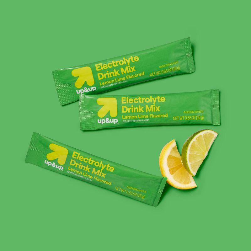 slide 2 of 8, Hydration with Electrolytes Vegan Drink Mix - Lemon Lime - 11.3oz/20ct - up&up™, 11.3 oz, 20 ct