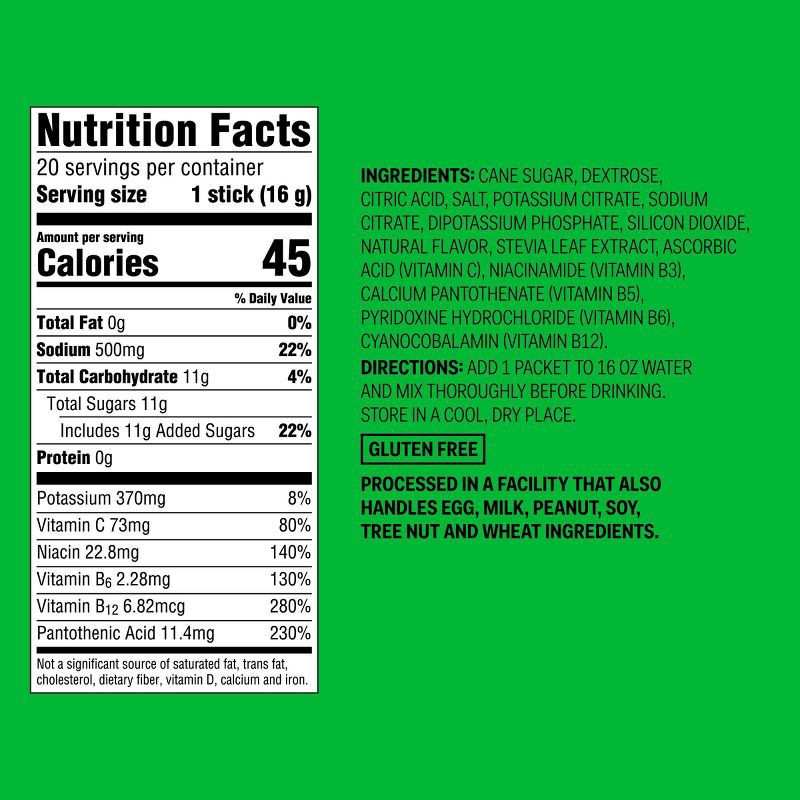 slide 8 of 8, Hydration with Electrolytes Vegan Drink Mix - Lemon Lime - 11.3oz/20ct - up&up™, 11.3 oz, 20 ct