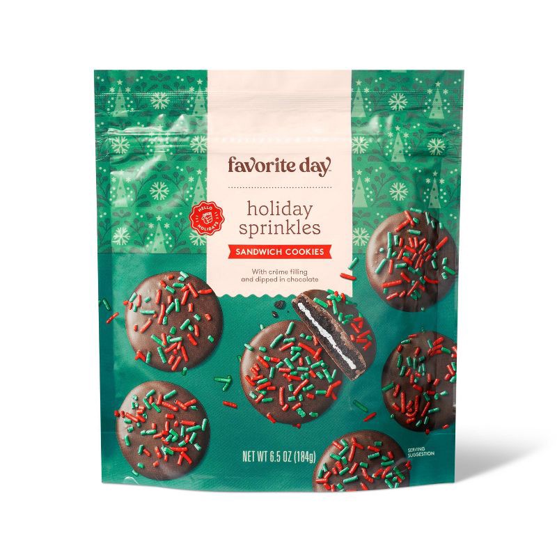 slide 1 of 3, Christmas Milk Chocolate Sandwich Cookies - 6.5oz - Favorite Day™, 6.5 oz