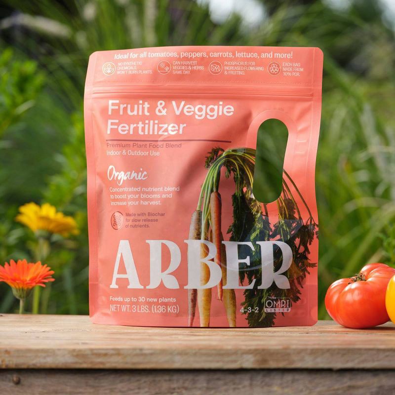 slide 3 of 5, Arber Organic Tomato Vegetable and Herb Fertilizer with Moisture Control 3lb, 3 lb