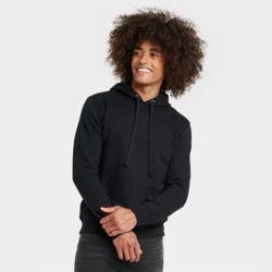 Men's Regular Fit Hooded Sweatshirt - Goodfellow & Co™ Black XL
