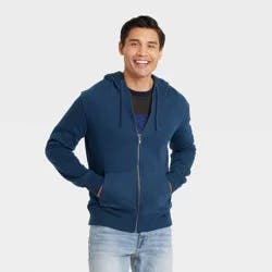Men's Hooded Sweatshirt - Goodfellow & Co™ Navy Blue XL
