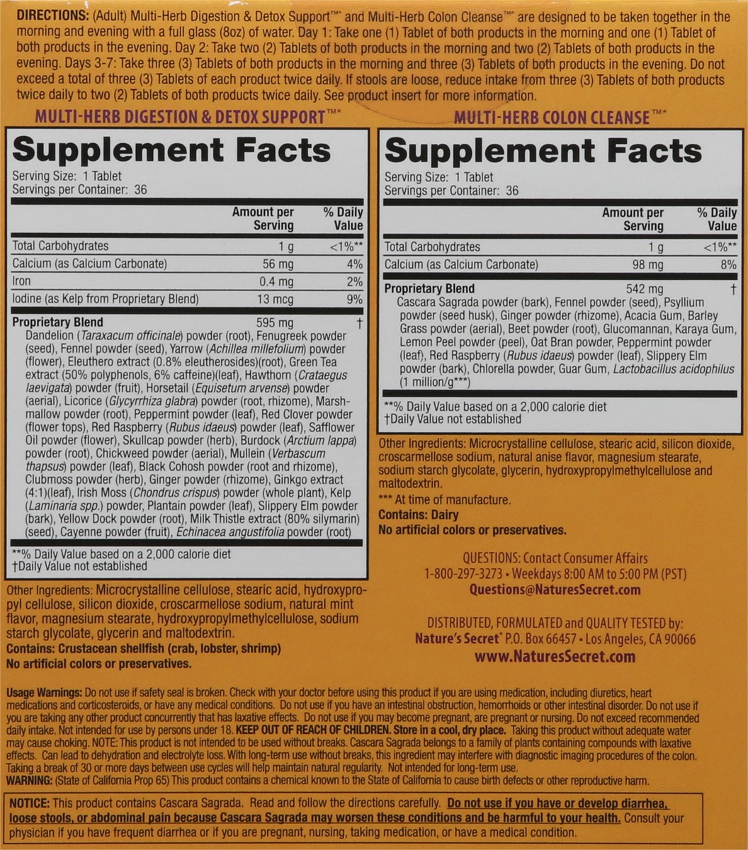 slide 5 of 14, Nature's Secret Tablets 7-Day Ultimate Cleanse 2 ea, 72 ct