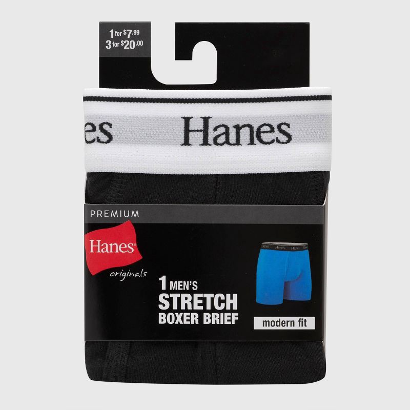 Hanes Originals Premium Men's Boxer Briefs - Black S