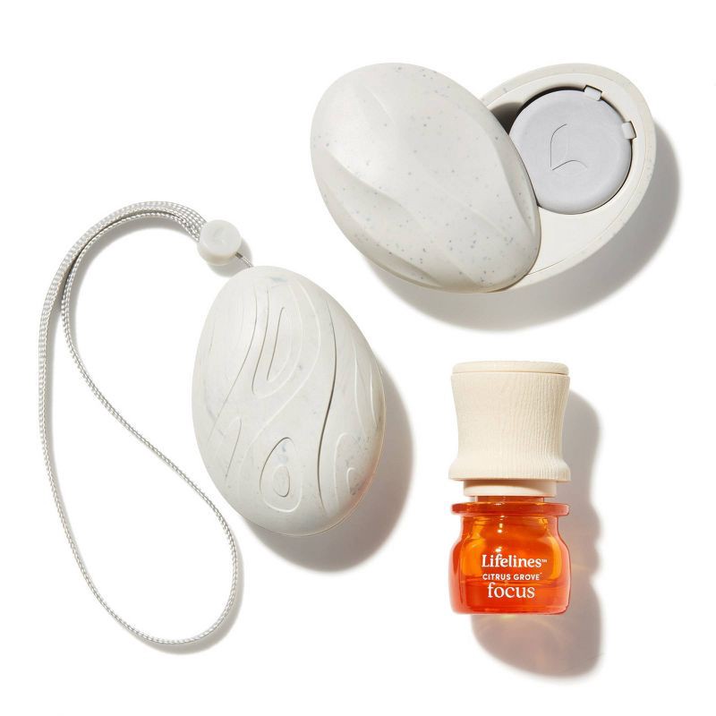 slide 1 of 10, 2pk Grounding Stones - Tactile Collection plus Essential Oil Blend - Lifelines, 2 ct