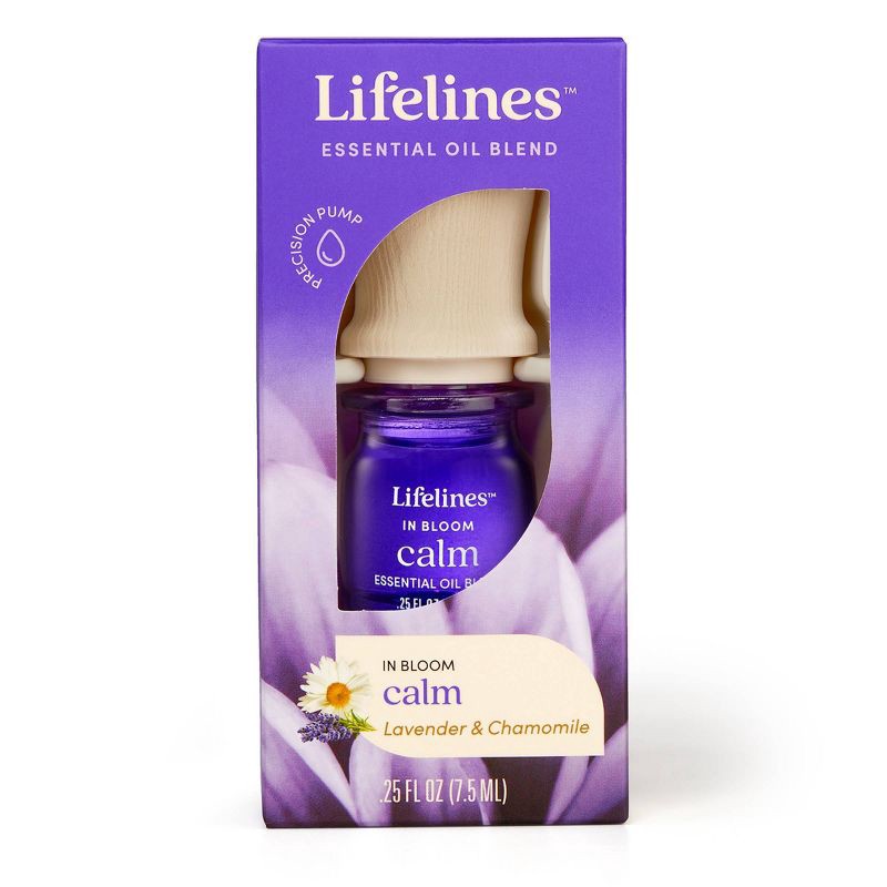 slide 2 of 7, Essential Oil Blend - In Bloom: Calm - Lifelines: 100% Pure, Relaxation Aroma, Precision Pump™, 1 ct