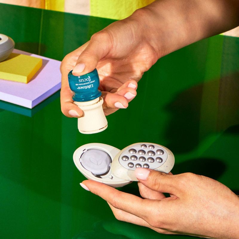 slide 8 of 10, 2pk Grounding Stones - Meditative Fidget Collection plus Essential Oil Blend - Lifelines: Spa Experience, Passive Oil Diffuser, No Battery Required, 2 ct