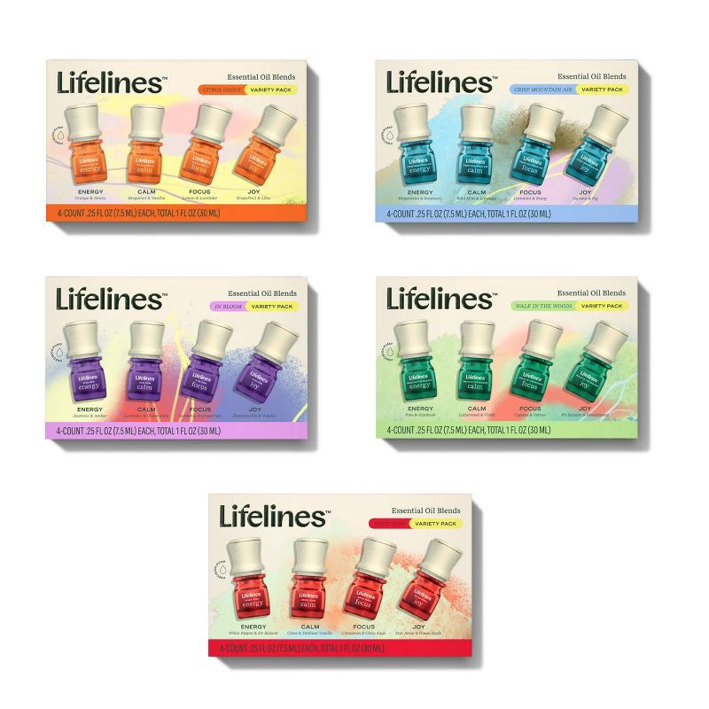 slide 2 of 6, 4pk Essential Oil Blends - Crisp Mountain Air - Lifelines, 4 ct