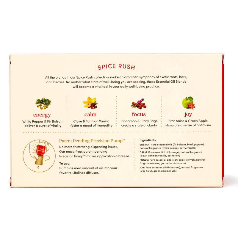 slide 2 of 5, 4pk Essential Oil Blends - Spice Rush - Lifelines, 4 ct