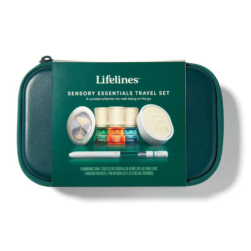 slide 2 of 10, Sensory Essentials Travel Set - Lifelines: Portable Aromatherapy Diffusers, Spa Journal, No Battery Needed, 1 ct