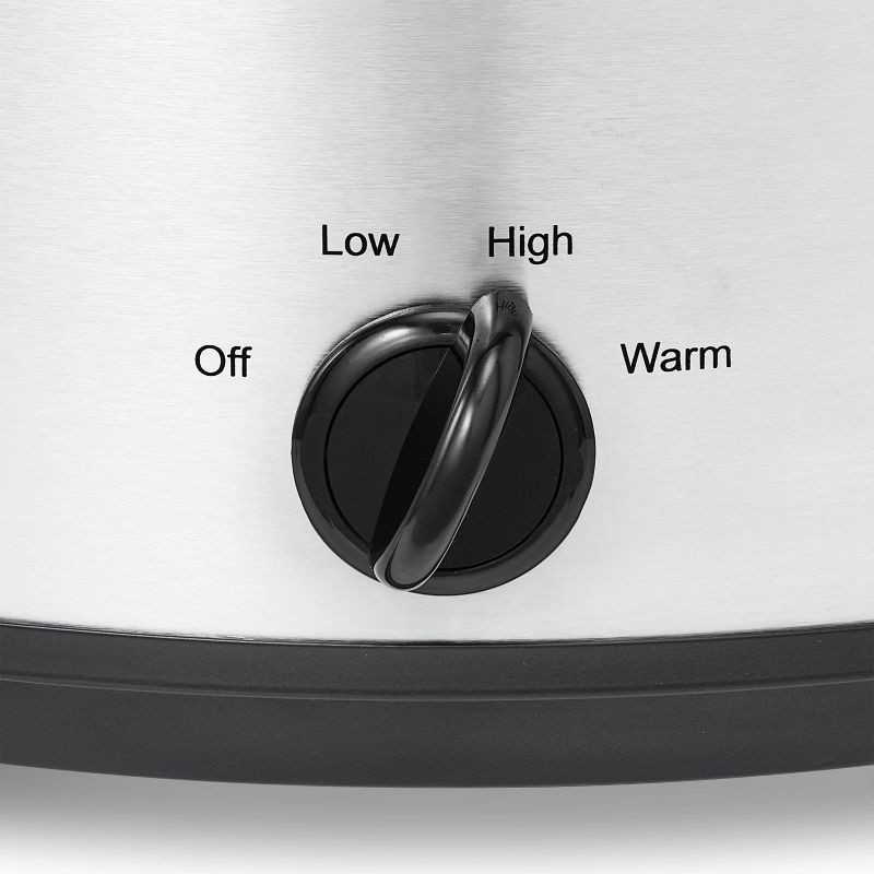 slide 6 of 7, KitchenSmith by Bella 6qt Manual Slow Cooker - Stainless Steel, 6 qt