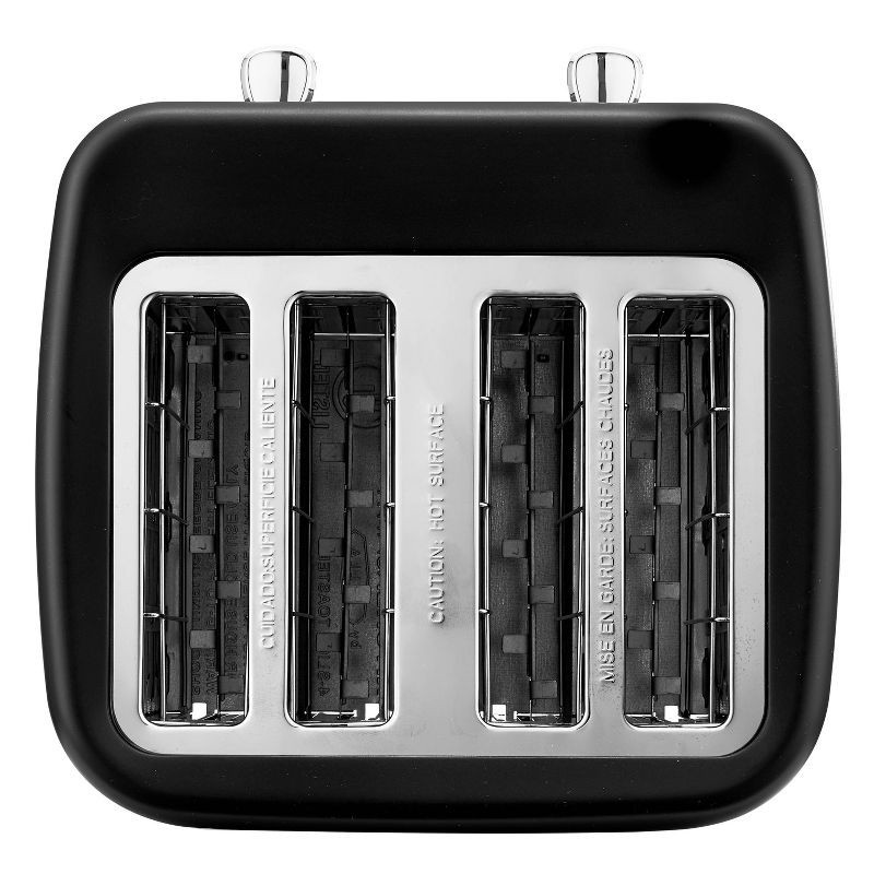 slide 7 of 8, KitchenSmith by Bella 4-Slice Toaster: Gray, 1480W, Plastic, Spot Clean, 11.02" Width, 1-Year Warranty, 1 ct