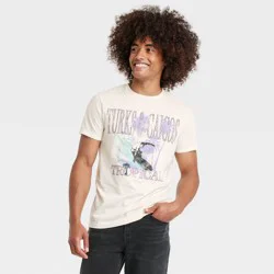 Men's Short Sleeve Crewneck Graphic T-Shirt - Goodfellow & Co™ Beige/Shell Surfer M