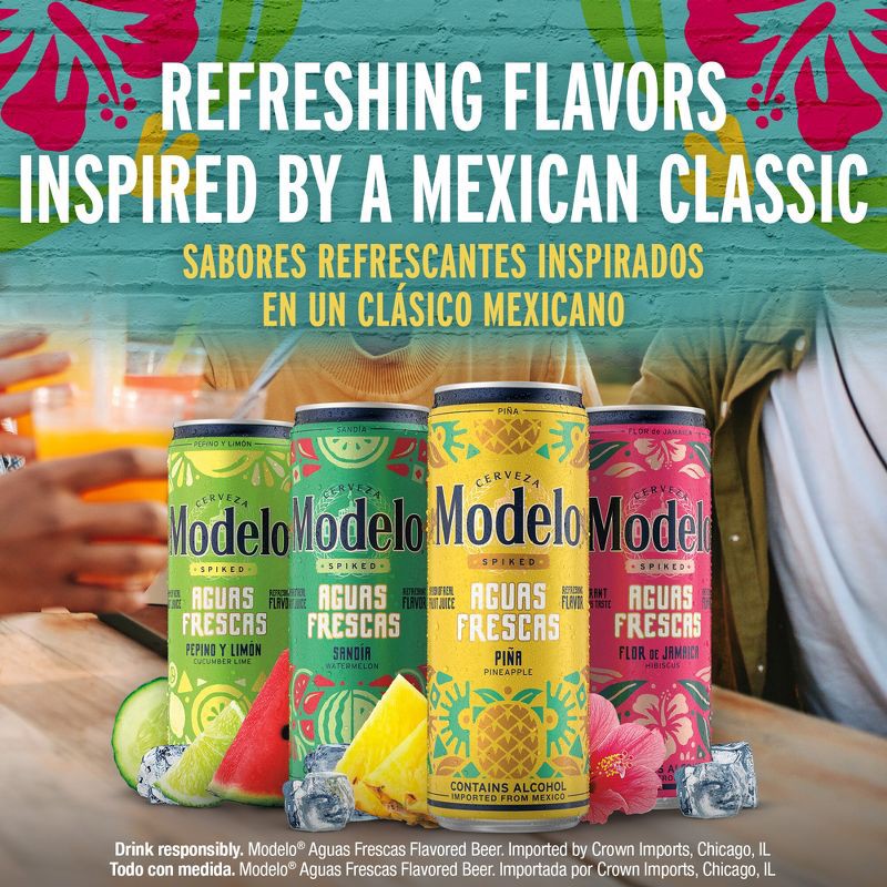 slide 6 of 8, Modelo Especial Modelo Spiked Aguas Frescas Variety Pack Flavored Malt Beverage - 12pk/12 fl oz Cans, 12 ct; 12 fl oz