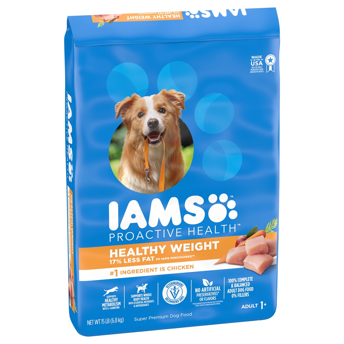 slide 2 of 9, IAMS Healthy Weight with Real Chicken Adult Premium Dry Dog Food - 15lbs, 15 lb