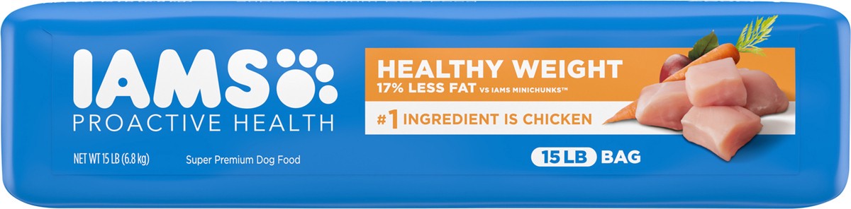 slide 4 of 9, IAMS Healthy Weight with Real Chicken Adult Premium Dry Dog Food - 15lbs, 15 lb