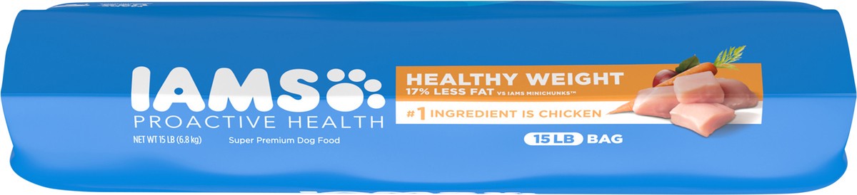 slide 9 of 9, IAMS Healthy Weight with Real Chicken Adult Premium Dry Dog Food - 15lbs, 15 lb