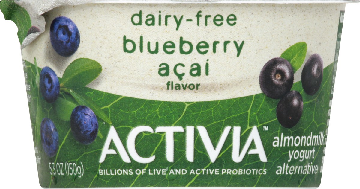 slide 10 of 10, Activia Almond Milk Dairy-Free Yogurt Alternative, Blueberry Acai, 5.3 oz., 5.3 oz