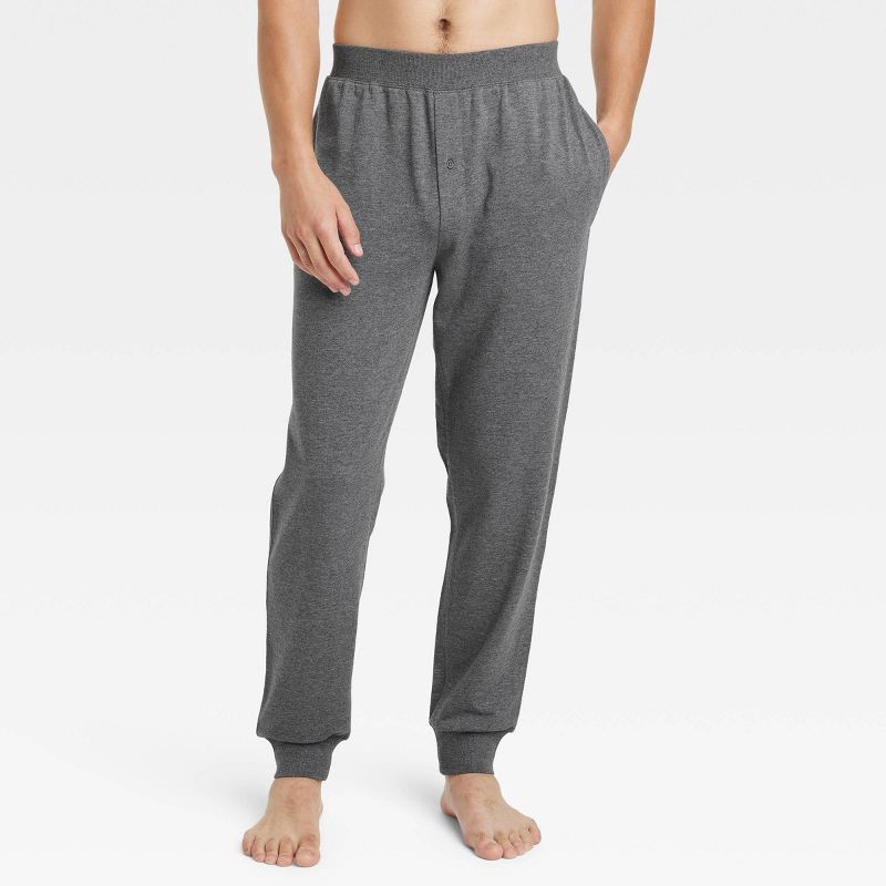 slide 1 of 2, Men's Cotton Modal Knit Jogger Pajama Pants - Goodfellow & Co™ Dark Gray XXL, 1 ct