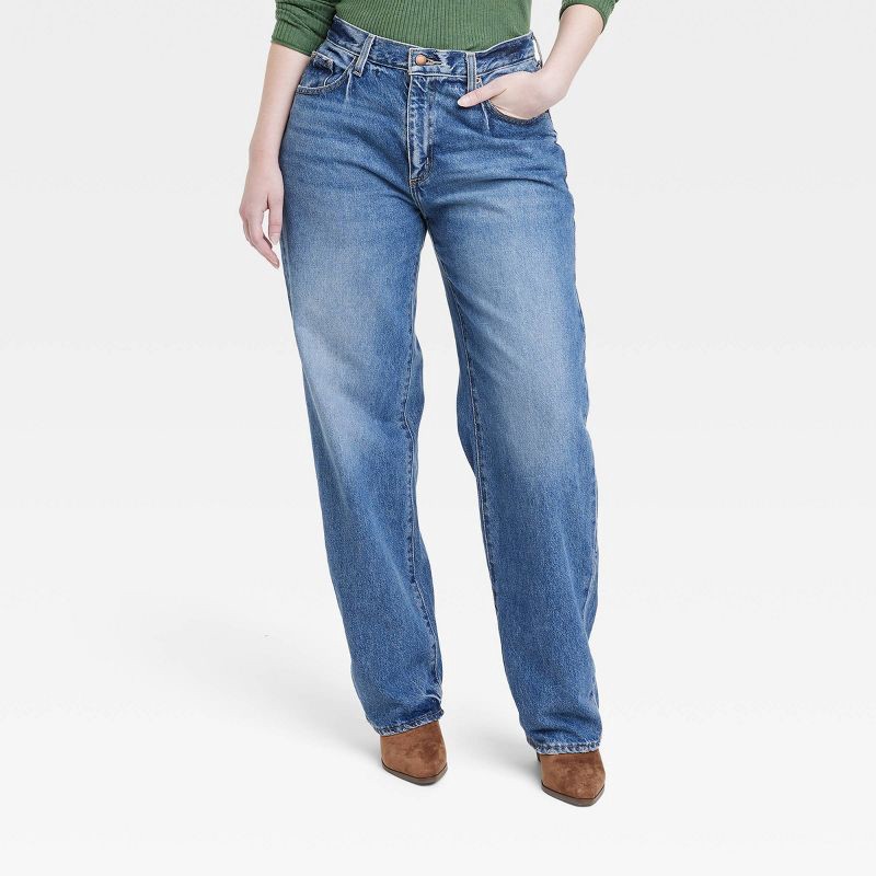 Women's High-Rise 90's Straight Jeans - Universal Thread™ Medium Wash 00
