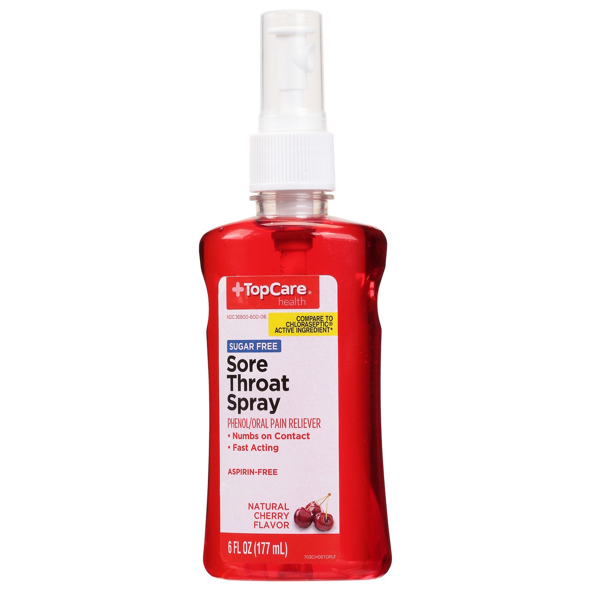 slide 3 of 15, TopCare Health Sugar Free Natural Cherry Flavor Sore Throat Spray 6 fl oz, 6 fl oz