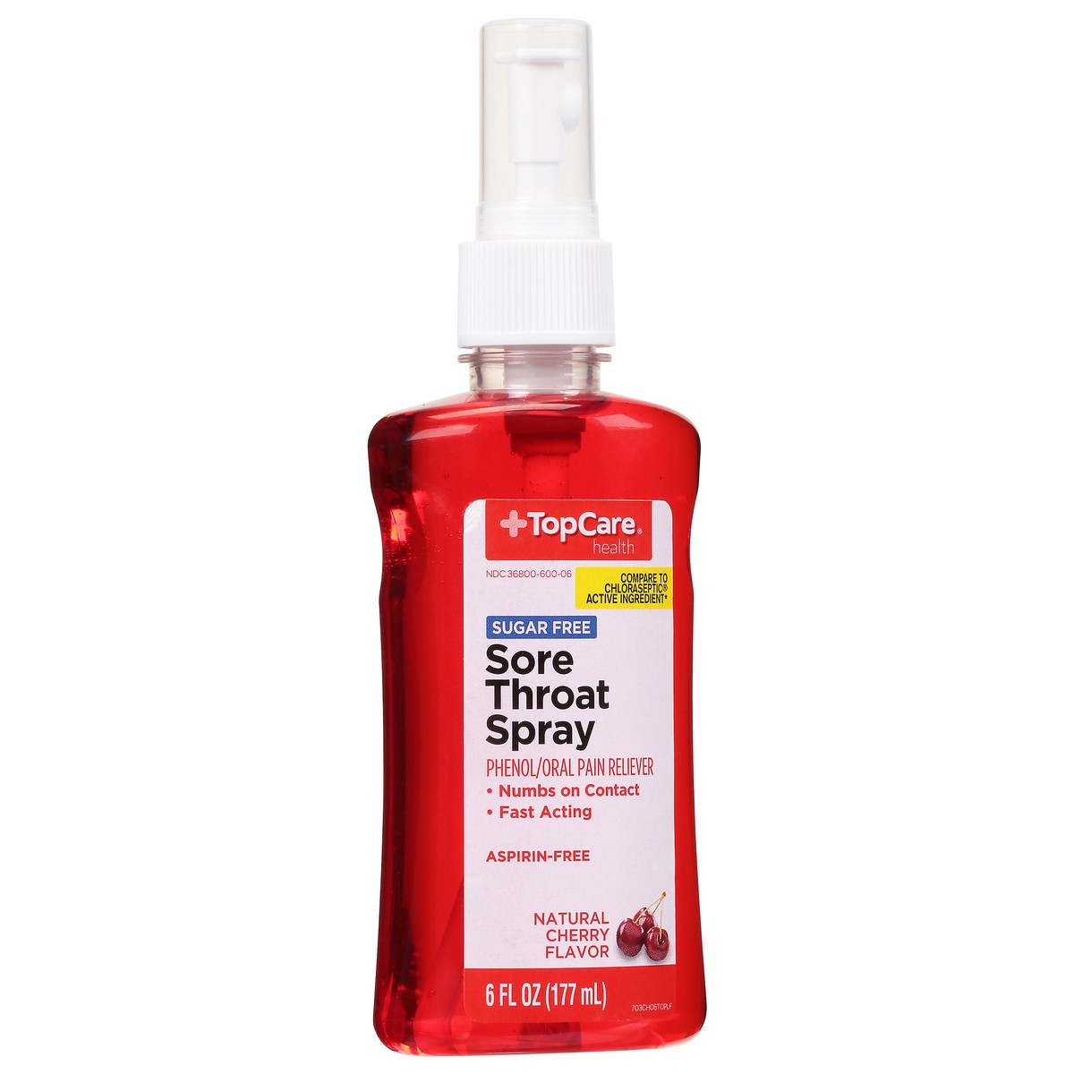 slide 6 of 15, TopCare Health Sugar Free Natural Cherry Flavor Sore Throat Spray 6 fl oz, 6 fl oz