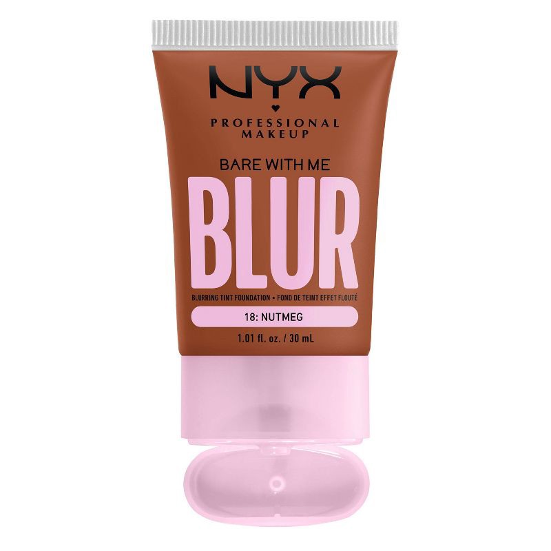 slide 6 of 6, NYX Professional Makeup Bare With Me Blur Tint Soft Matte Foundation - 18 Nutmeg - 1.01 fl oz, 1.01 fl oz