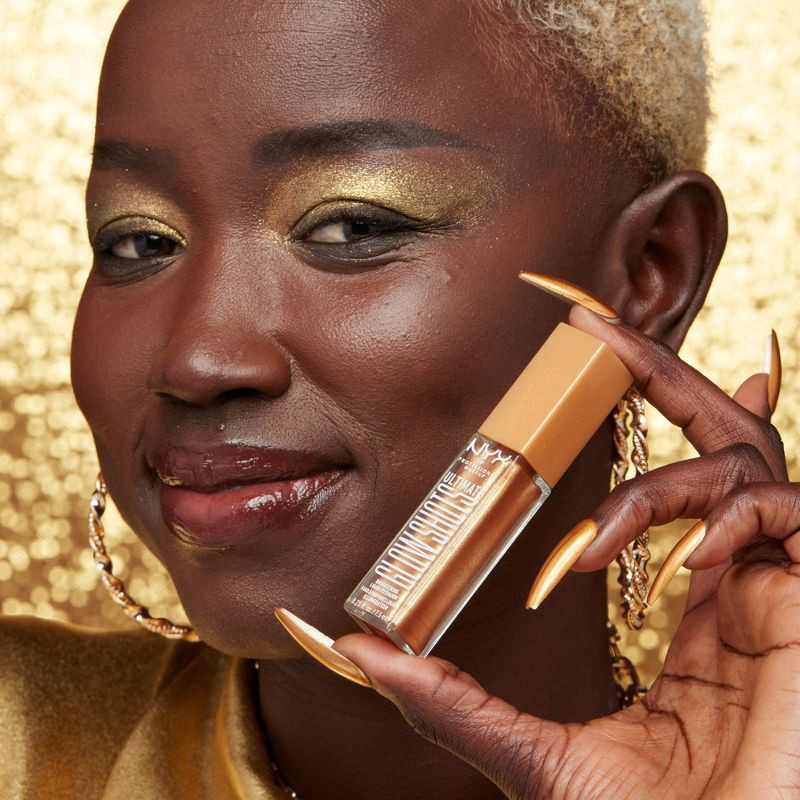 slide 5 of 7, NYX Professional Makeup Ultimate Glow Shots Vitamin C Infused Liquid Eyeshadow - Glitzy Guava - 0.25 fl oz, 0.25 fl oz