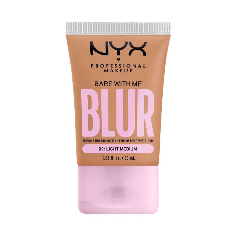 slide 1 of 7, NYX Professional Makeup Bare With Me Blur Tint Soft Matte Foundation - 09 Light Medium - 1.01 fl oz, 1.01 fl oz