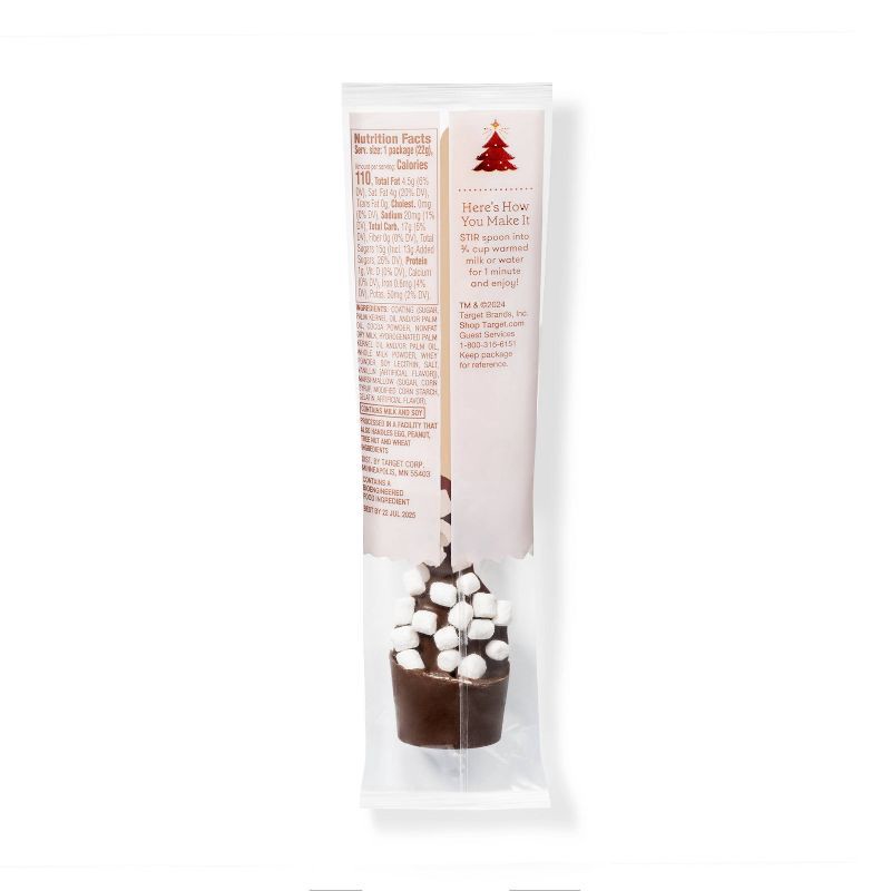 slide 2 of 3, Christmas Milk Chocolaty Coated with Marshmallows Hot Cocoa Spoon - 0.8oz - Favorite Day™, 0.8 oz