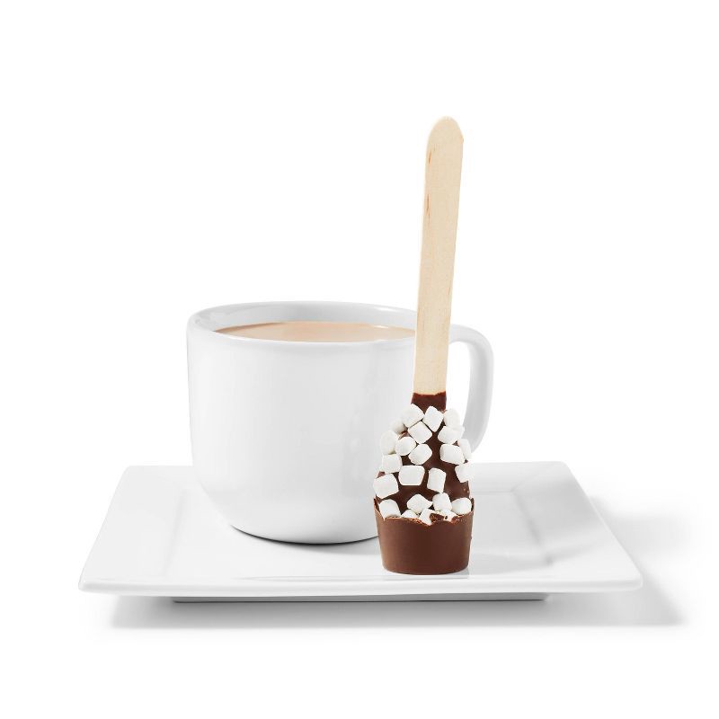 slide 3 of 3, Christmas Milk Chocolaty Coated with Marshmallows Hot Cocoa Spoon - 0.8oz - Favorite Day™, 0.8 oz