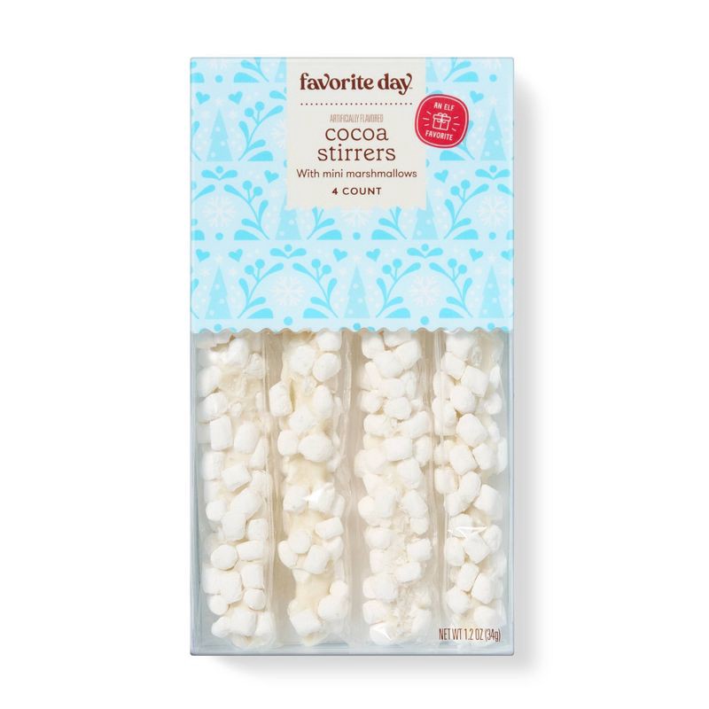 slide 1 of 3, Christmas White Chocolaty Coated Stirrers with Marshmallows - 1.2oz - Favorite Day™, 1.2 oz