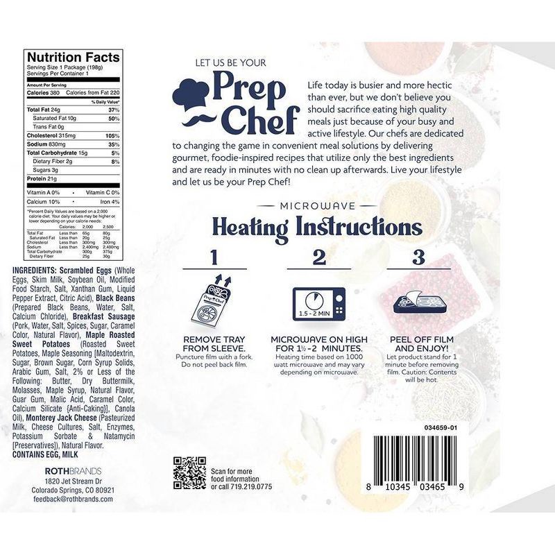 slide 2 of 2, Prep Chef Frozen American Breakfast Skillet - 7oz, 7 oz