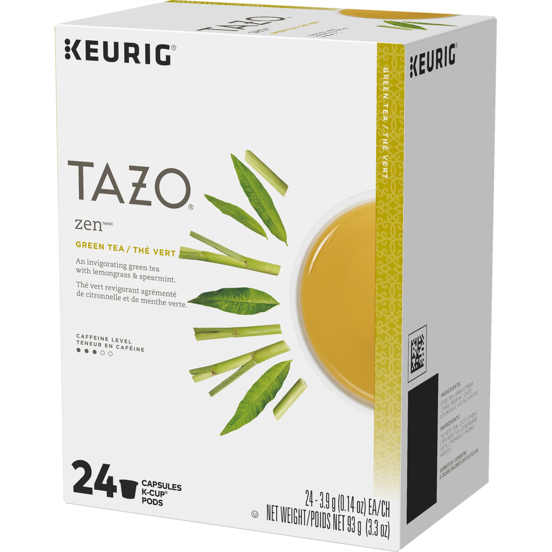 slide 3 of 4, Tazo Zen Green Tea K-Cup Pods, 3.3 Oz, Pack Of 24 Pods, 24 ct