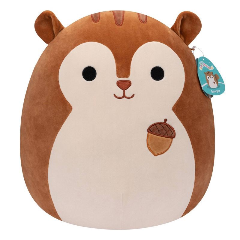 slide 7 of 8, Squishmallows 16" Sawyer the Brown Squirrel with Acorn Plush Toy, 1 ct