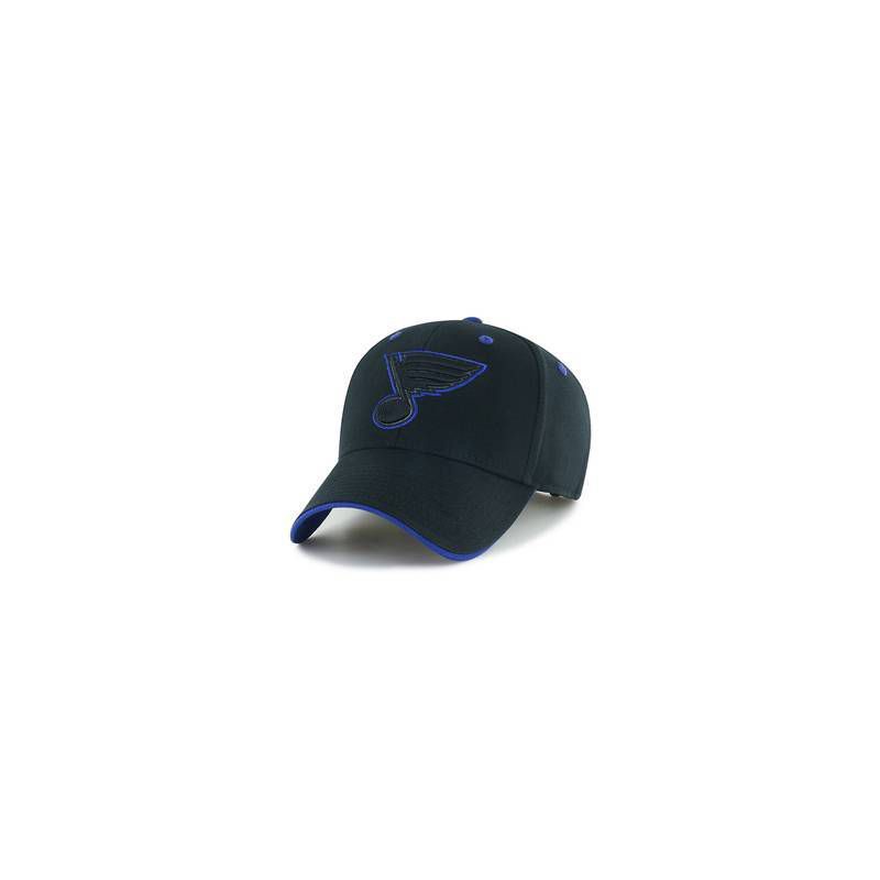 slide 1 of 2, NHL St. Louis Blues Black Money Maker Snap Hat: Cotton Adjustable Baseball Cap, 1 ct