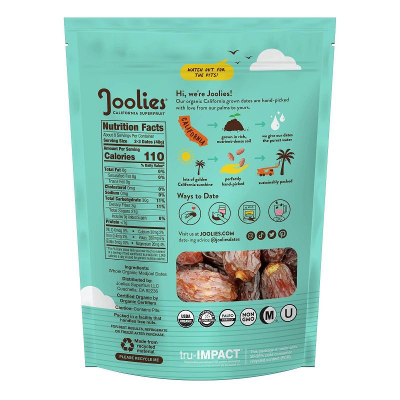 slide 3 of 5, Joolies Organic Whole Medjool Dates - 12oz, 12 oz